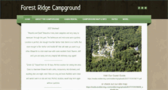 Desktop Screenshot of forestridgecampground.com