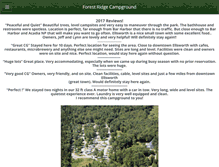 Tablet Screenshot of forestridgecampground.com